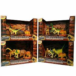 Игровой набор из 5 фигурок динозавров и дерева (HGL, SV12926) - миниатюра